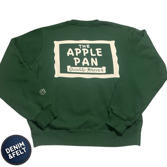 Madhappy x The Apple Pan Unisex Crewneck Sweatshirt | Color: Green | RARE! EUC!! - Picture 1 of 8